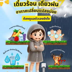 ☀️เดี๋ยวร้อน เดี๋ยวฝน ⛈️ อากาศเปลี่ยนแปลงบ่อย 🥰 อย่าลืมดูแลสุขภาพด้วยนะ 🧡💚