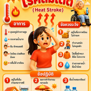 📢ประชาสัมพันธ์ : อากาศร้อนจัด ระวัง “โรคลมแดด (Heat Stroke)”
